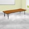 Flash Furniture Rectangle 26 W, 60 L, 25.25 H, Chrome, Laminate, Particleboard, Steel, Wood Grain XU-A3060-CON-OAK-T-P-GG - alternate 1